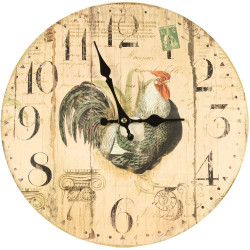 Horloge Ancienne Murale Coq 34cm