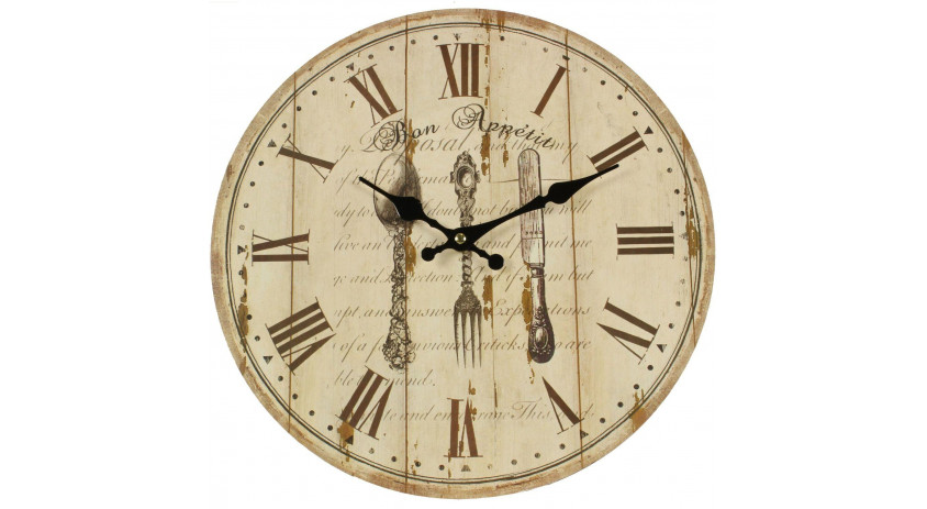 Horloge Ancienne Murale Bon Appétit 34cm