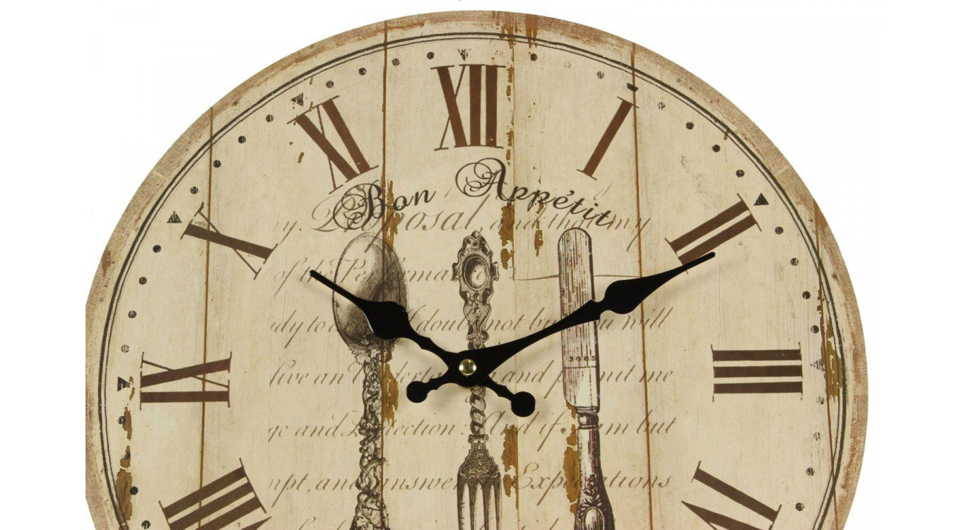 Horloge Ancienne Murale Bon Appétit 34cm