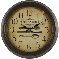 Antike Wanduhr Bon Appétit 47cm