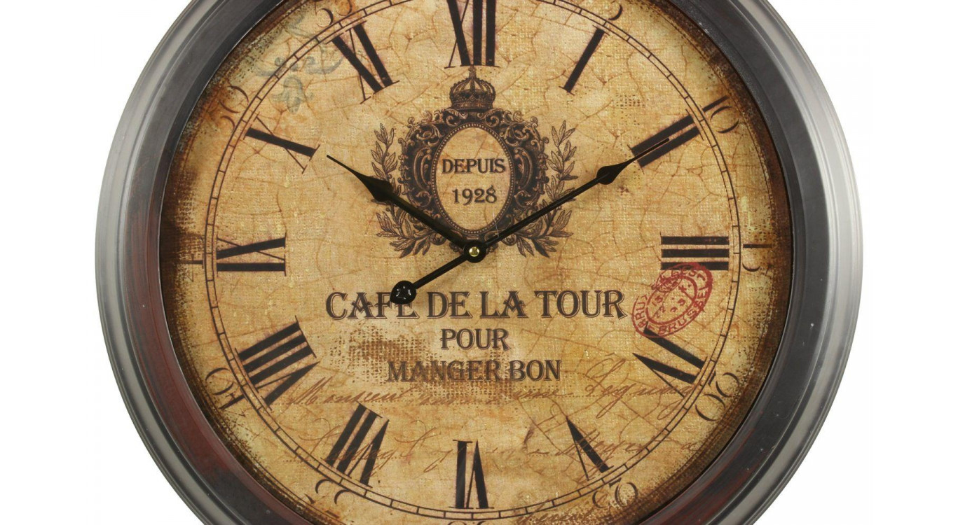 Horloge Ancienne Murale Café De La Tour 58cm