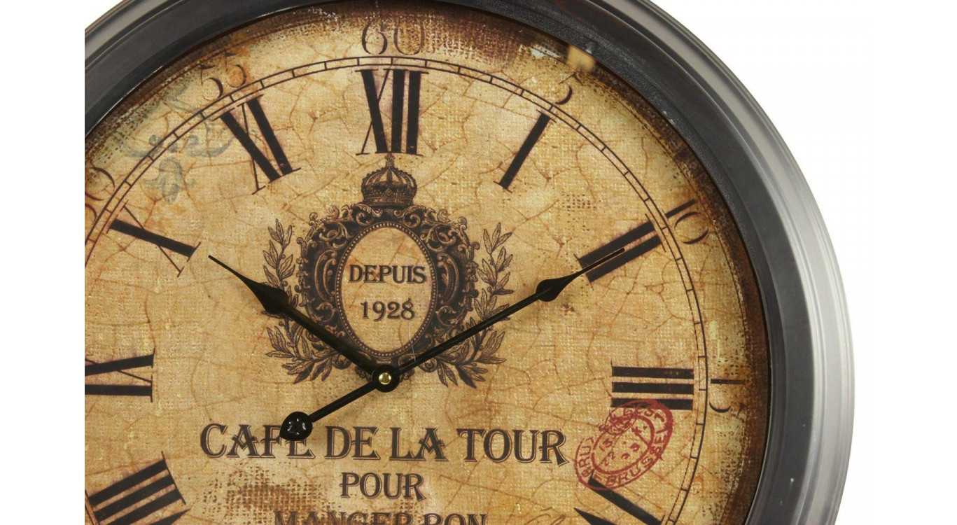 Horloge Ancienne Murale Café De La Tour 58cm