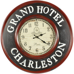 Horloge Ancienne Murale Grand Hôtel Charleston 59cm