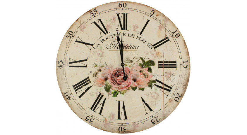 Antike Wanduhr Der Blumenladen 58cm