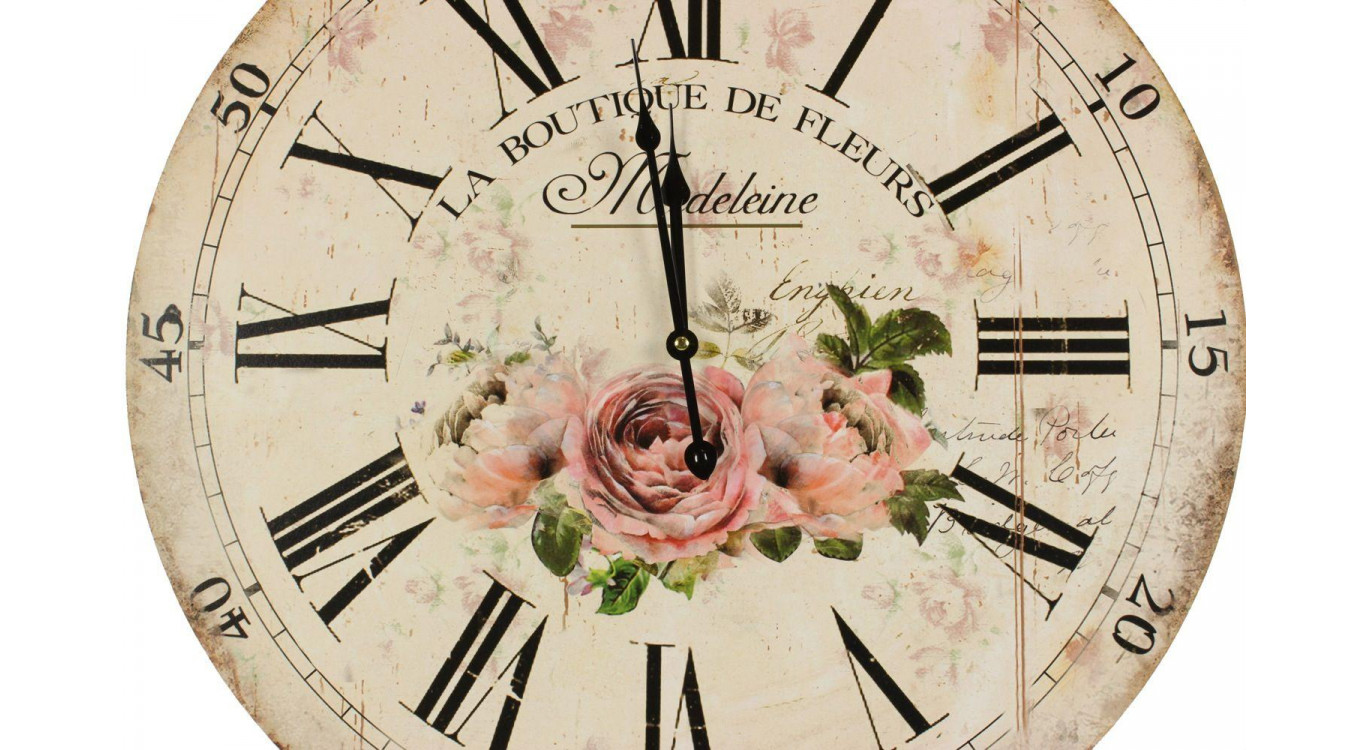 Horloge Ancienne Murale La Boutique De Fleurs 58cm