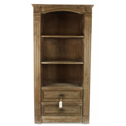 Buffet Vaisselier Rangement Bois 2 Tiroirs 81.5x38x161cm