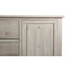 Meuble Semainier Chiffonnier Grainetier Bois 9 Tiroirs Cerusé Blanc Nu 210x54x90cm