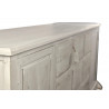 Meuble Semainier Chiffonnier Grainetier Bois 9 Tiroirs Cerusé Blanc Nu 210x54x90cm