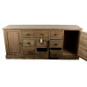 Meuble Semainier Chiffonnier Grainetier Bois 9 Tiroirs 210x54x90cm