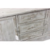 Meuble Bas Rangement Bois Cesure Blanc 3 Tiroirs 119x38x64.5cm