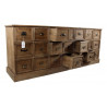 Meuble Semainier Chiffonnier Grainetier Bois 21 Tiroirs 192x40.5x76cm