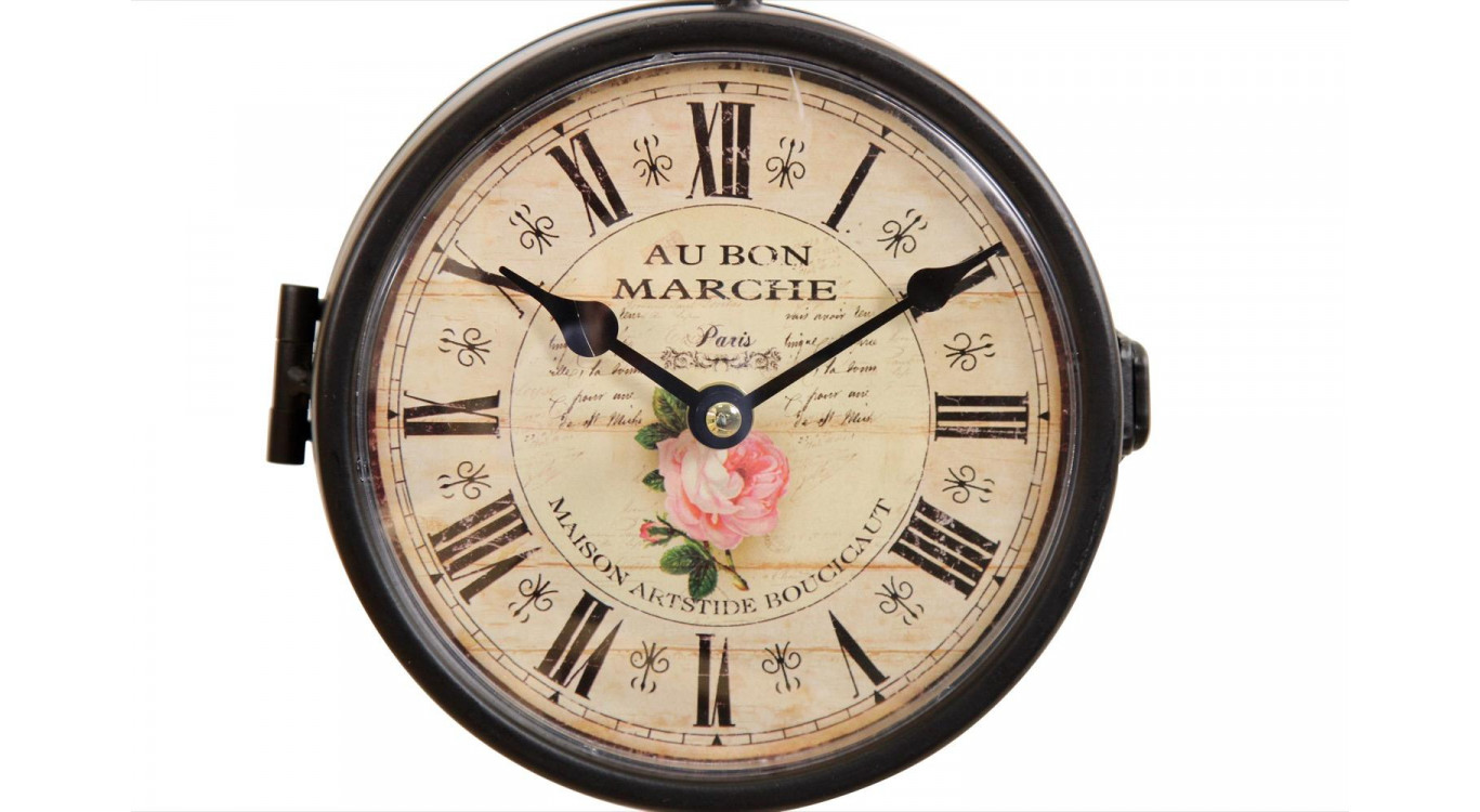 Horloge De Gare Ancienne Double Face Au Bon Marché 16cm