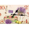 Horloge Ancienne Murale Lavande Rose 34cm