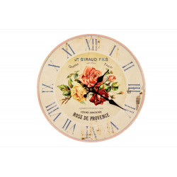 Horloge Ancienne Murale Rose de Provence 34cm