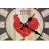 Horloge Ancienne Murale Bistrot le Coq 34cm