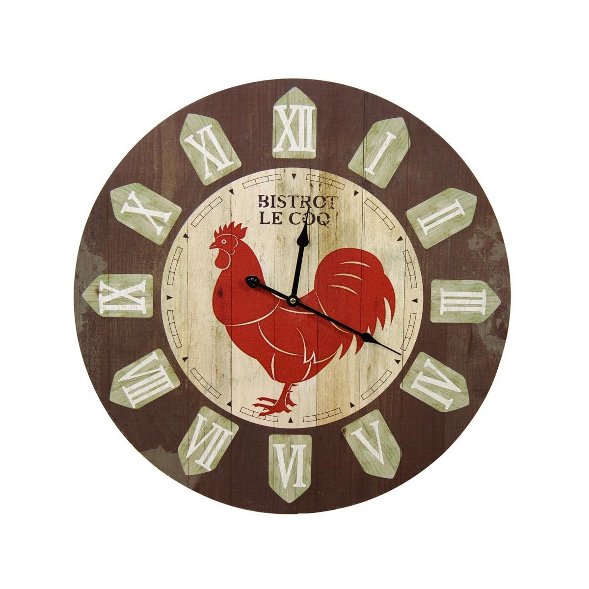 Horloge Ancienne Murale Bistrot le Coq 58cm