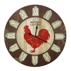 Horloge Ancienne Murale Bistrot le Coq 58cm