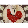 Horloge Ancienne Murale Bistrot le Coq 58cm