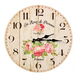 Horloge Ancienne Murale Les Roses de Provence 34cm