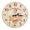 Horloge Ancienne Murale Les Roses de Provence 34cm