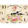 Horloge Ancienne Murale Les Roses de Provence 34cm