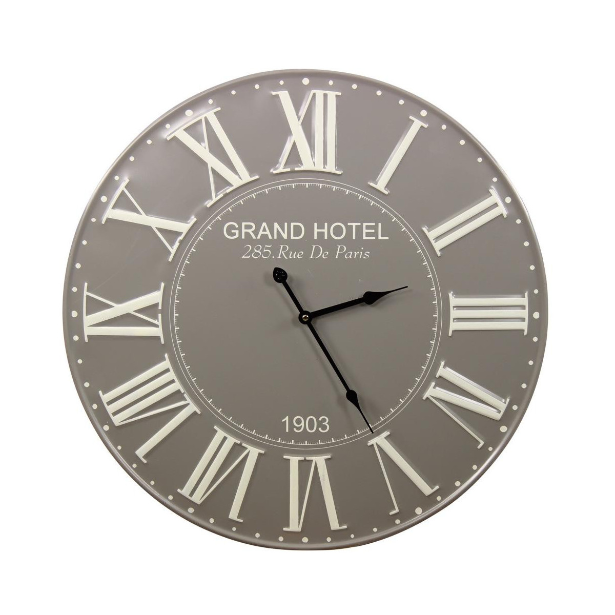 Horloge Ancienne Métal Grand Hotel 58cm