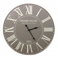 Antike Uhr Metall Grand Hotel 58cm