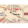 Horloge Ancienne Métal Old Town Clocks 58cm