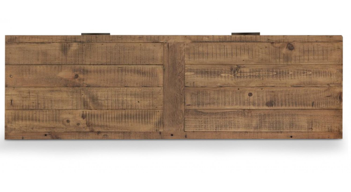 Meuble Bas Rangement Bois 2 Tiroirs 130x40x81cm