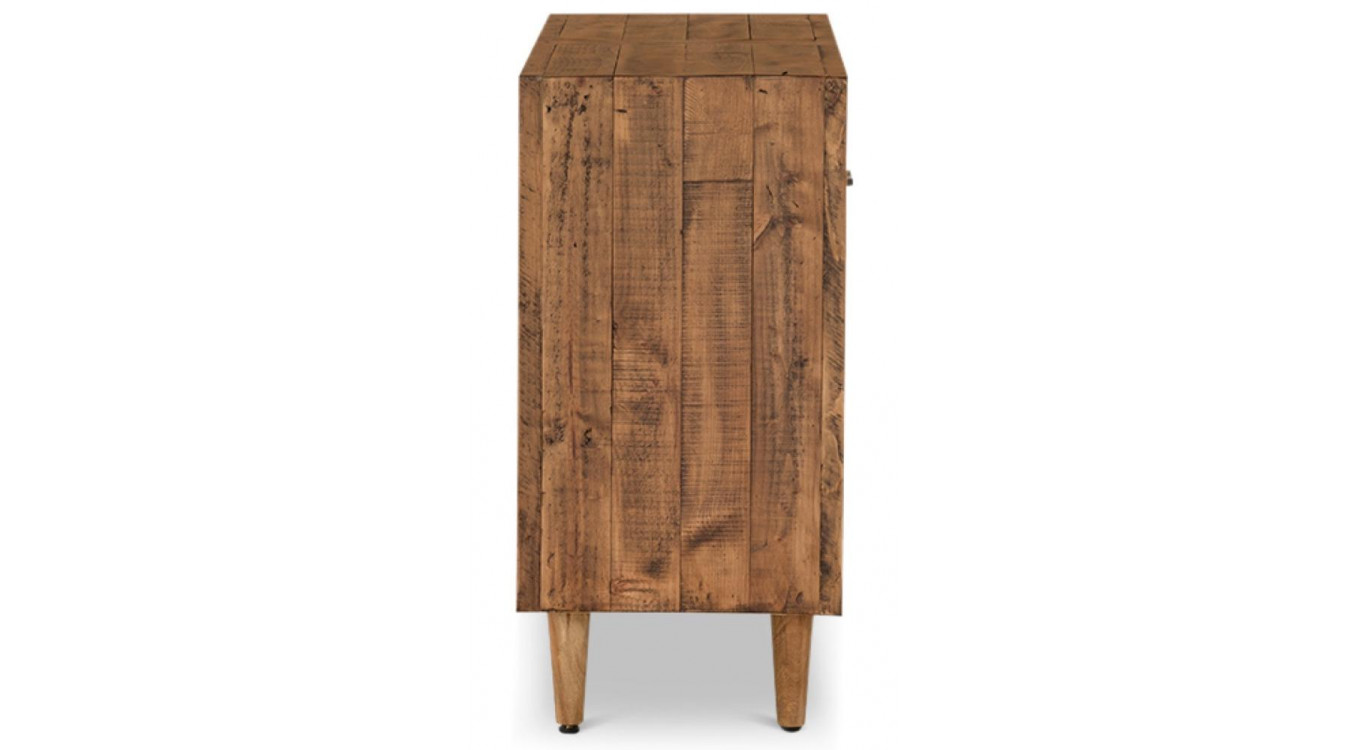 Meuble Bas Rangement Bois 2 Tiroirs 130x40x81cm