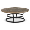 Table Basse Ronde Bois Marron 100x100x40.5cm