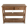 Meuble Console Drapier Bois 2 Tiroirs 100x40x80.5cm