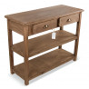 Meuble Console Drapier Bois 2 Tiroirs 100x40x80.5cm