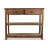 Meuble Console Drapier Bois 2 Tiroirs 100x40x80.5cm