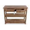 Meuble Console Drapier Bois 2 Tiroirs 100x40x80.5cm