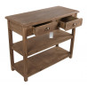 Meuble Console Drapier Bois 2 Tiroirs 100x40x80.5cm