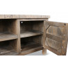 Meuble TV Bas Rangement Bois 150x40x61cm