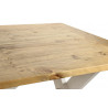 Table Rectangulaire Bois Blanc Césuré 180x90x78cm