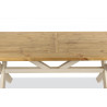 Table Rectangulaire Bois Blanc Césuré 180x90x78cm