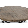 Table Basse Ronde Bois Marron 100x100x40.5cm