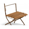 Chaise Bois Fer Forgé Marron 40x50.5x93.5cm