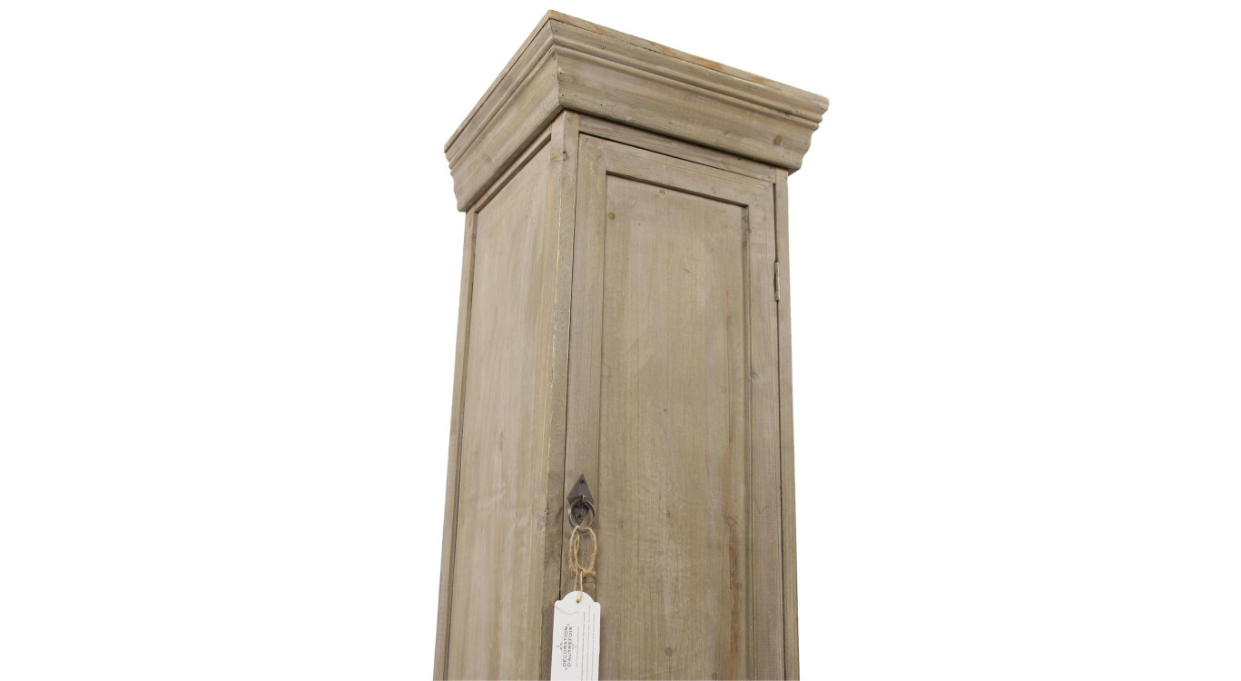 Meuble Bas Rangement Bois 1 Porte 37.5x36x100cm