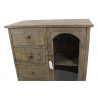 Meuble Bas Rangement Bois 4 Tiroirs 80x40x90cm