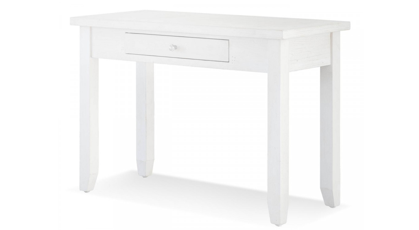 Bureau 1 Tiroir Bois Blanc 110x50x76cm