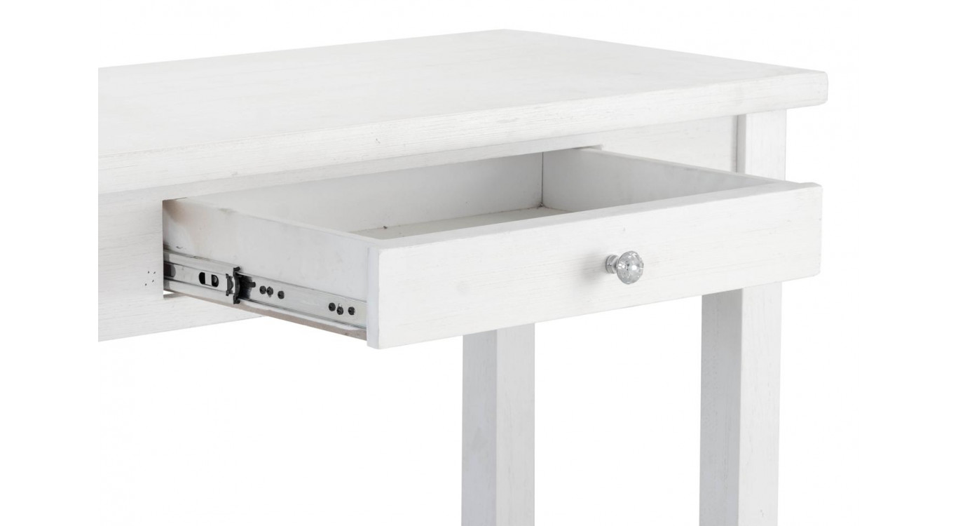 Bureau 1 Tiroir Bois Blanc 110x50x76cm