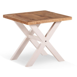 Table De Chevet Bois Blanc 60x60x41cm