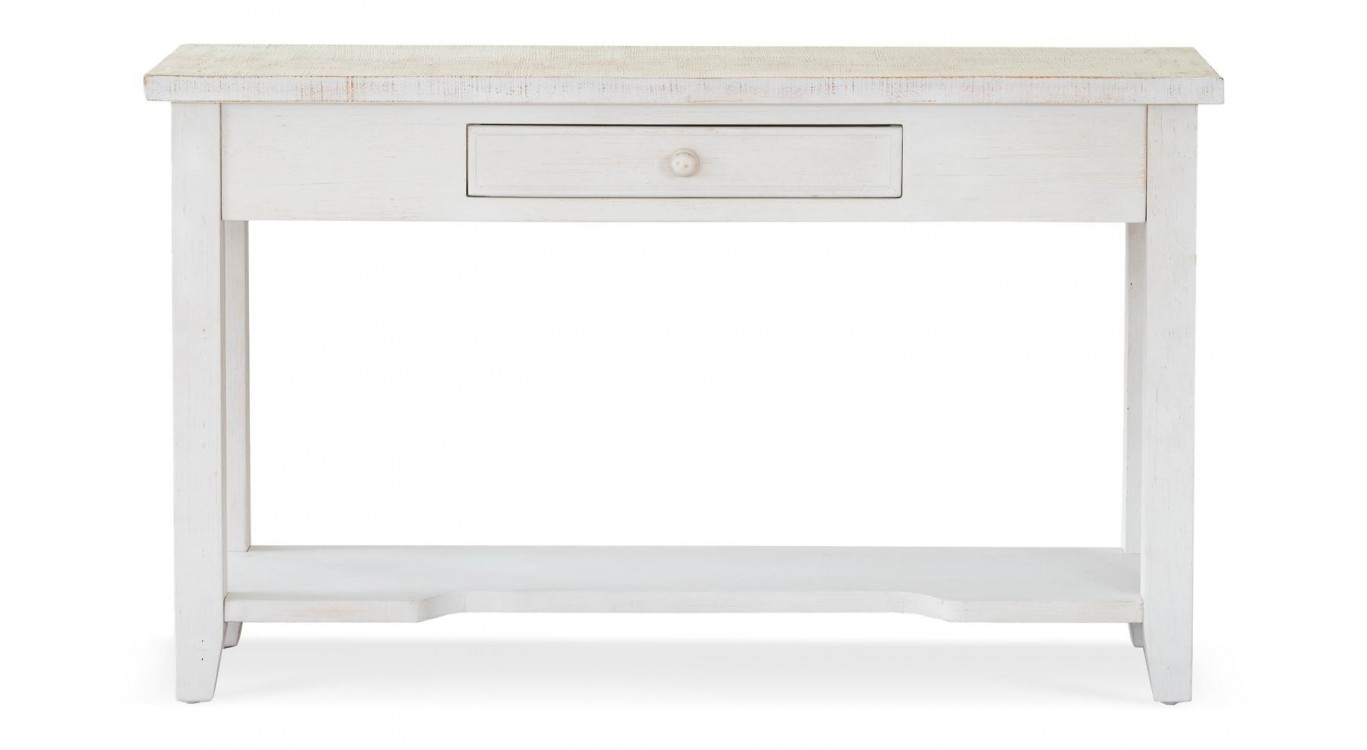 Console 1 Tiroir Bois Blanc 120x41.5x78cm