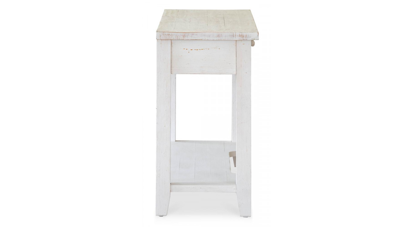 Console 1 Tiroir Bois Blanc 120x41.5x78cm