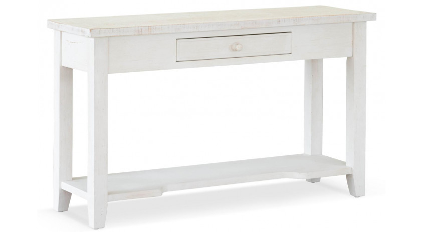 Console 1 Tiroir Bois Blanc 120x41.5x78cm