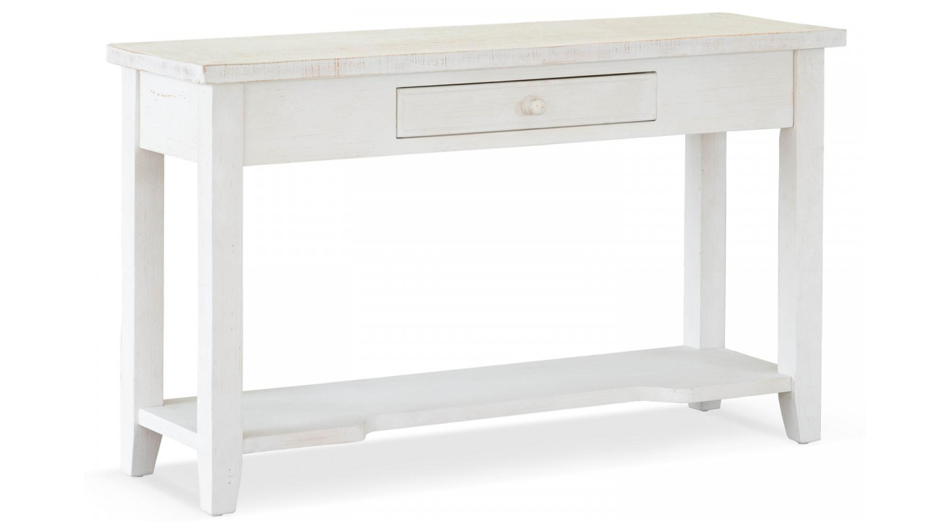 Console 1 Tiroir Bois Blanc 120x41.5x78cm